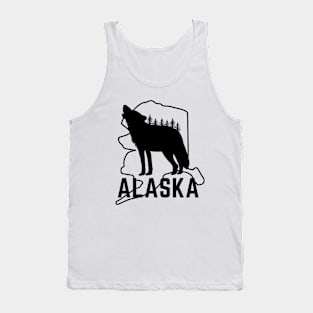 Wolf Alaska State Wild animal Tank Top